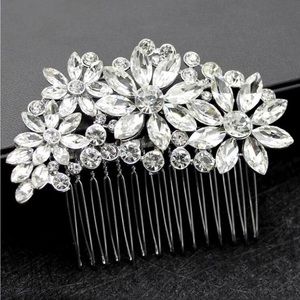 Bridal Hair Clip w/ Rhinestone / Bride Hair Accessories